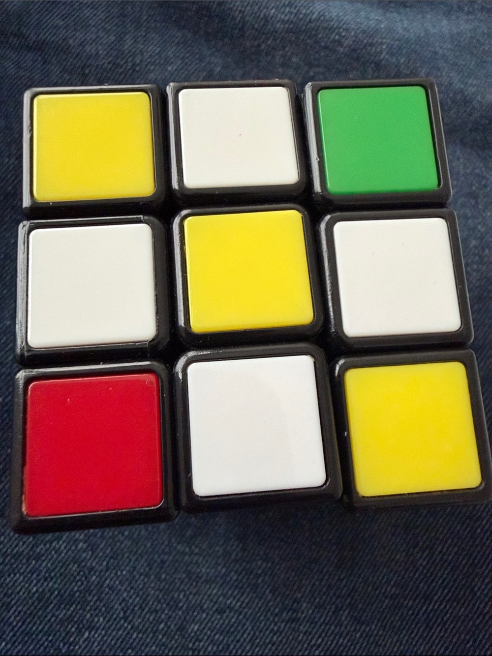 Classic 3x3 Puzzle Cube - Yellow, White, Green, Red Tiles brand new